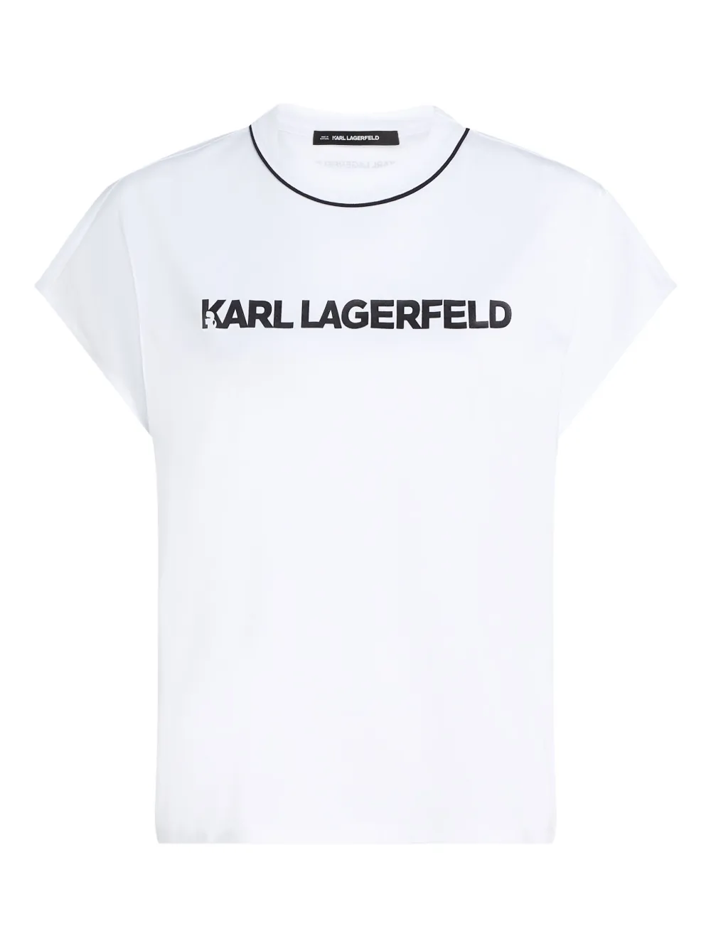 Karl Lagerfeld logo piping t-shirt Wit