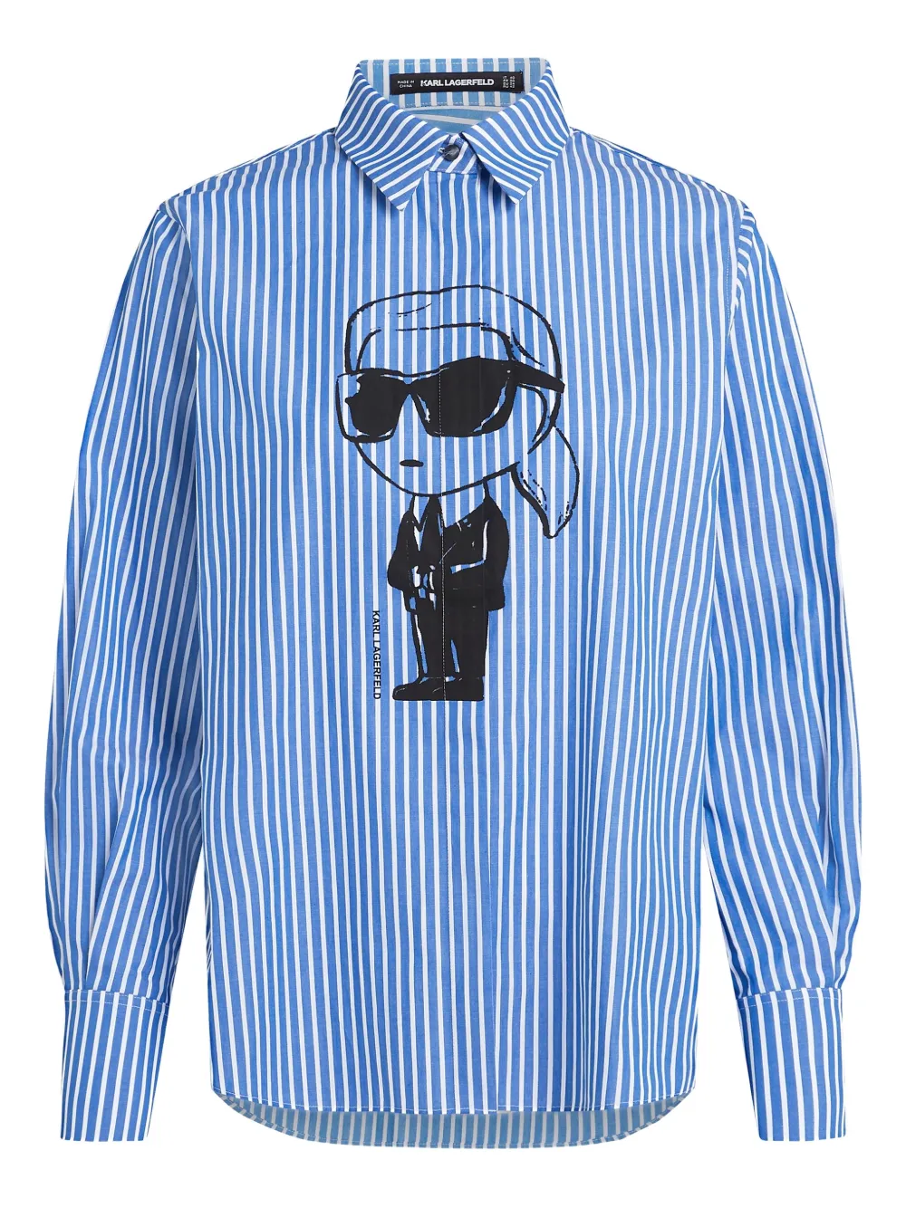 Karl Lagerfeld Ikon pinstripe shirt - Blue