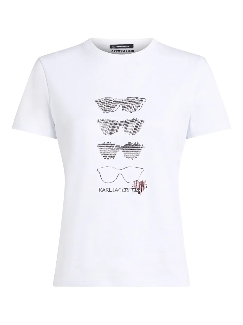 Karl Lagerfeld playera con lentes de sol de strass | blanco | Image 1