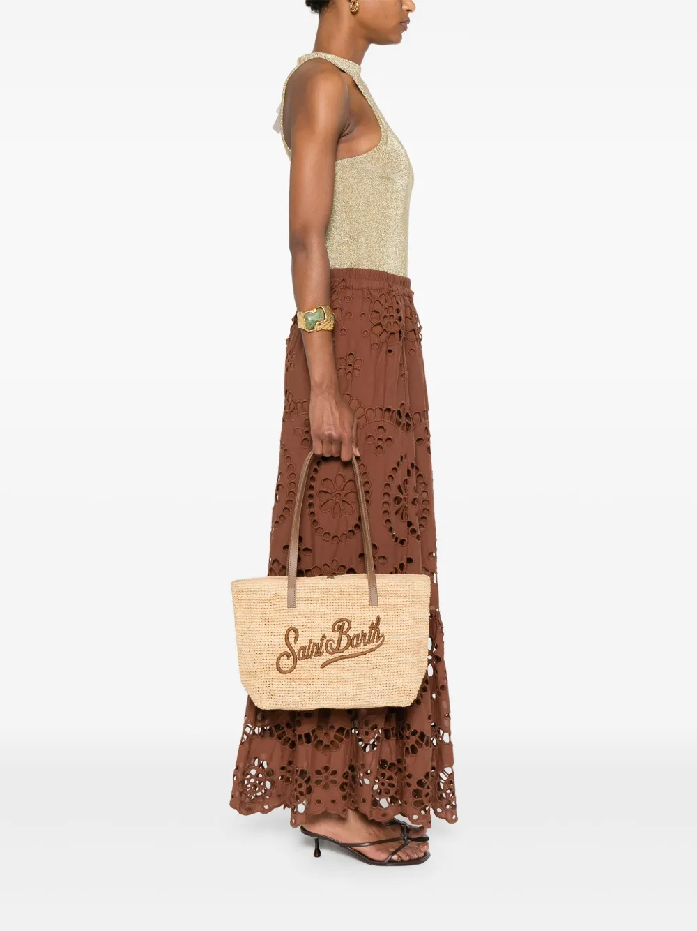 MC2 Saint Barth Raffia schoudertas - Beige