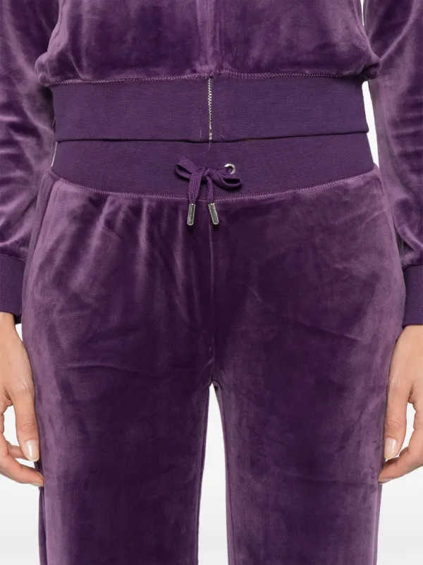 Juicy Couture Velvet Track Pants Purple FARFETCH IN