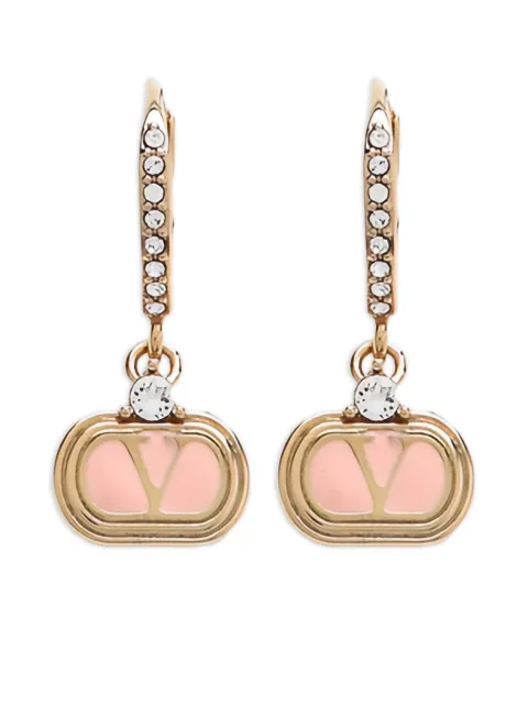 Valentino Garavani aretes con VLogo característico y apliques de cristal