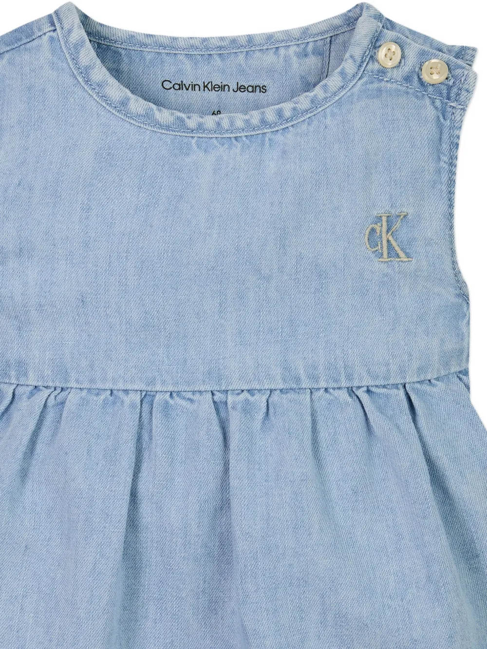 Calvin Klein Kids Jurk met geborduurd logo Blauw