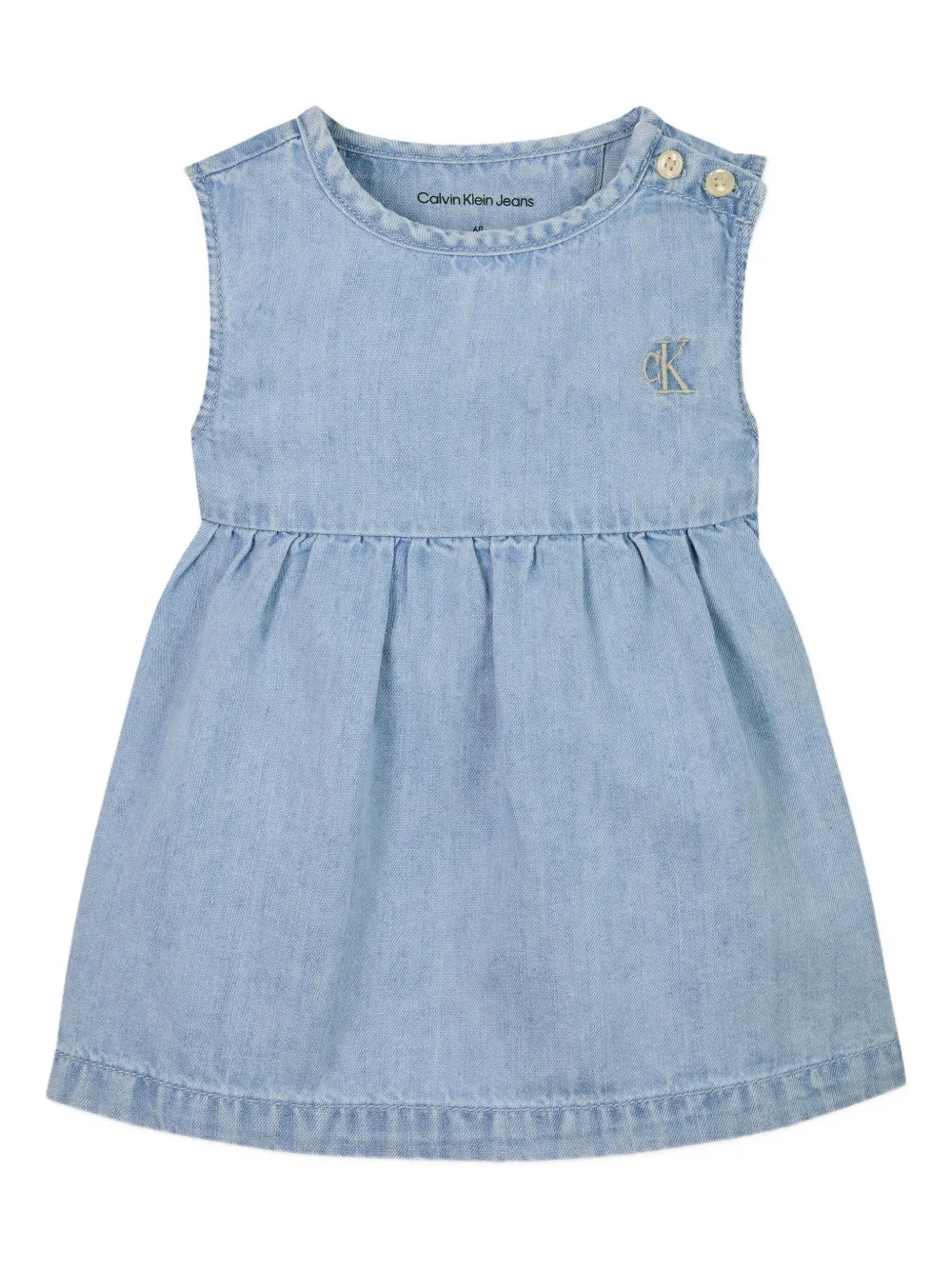 Calvin Klein Kids Jurk met geborduurd logo Blauw