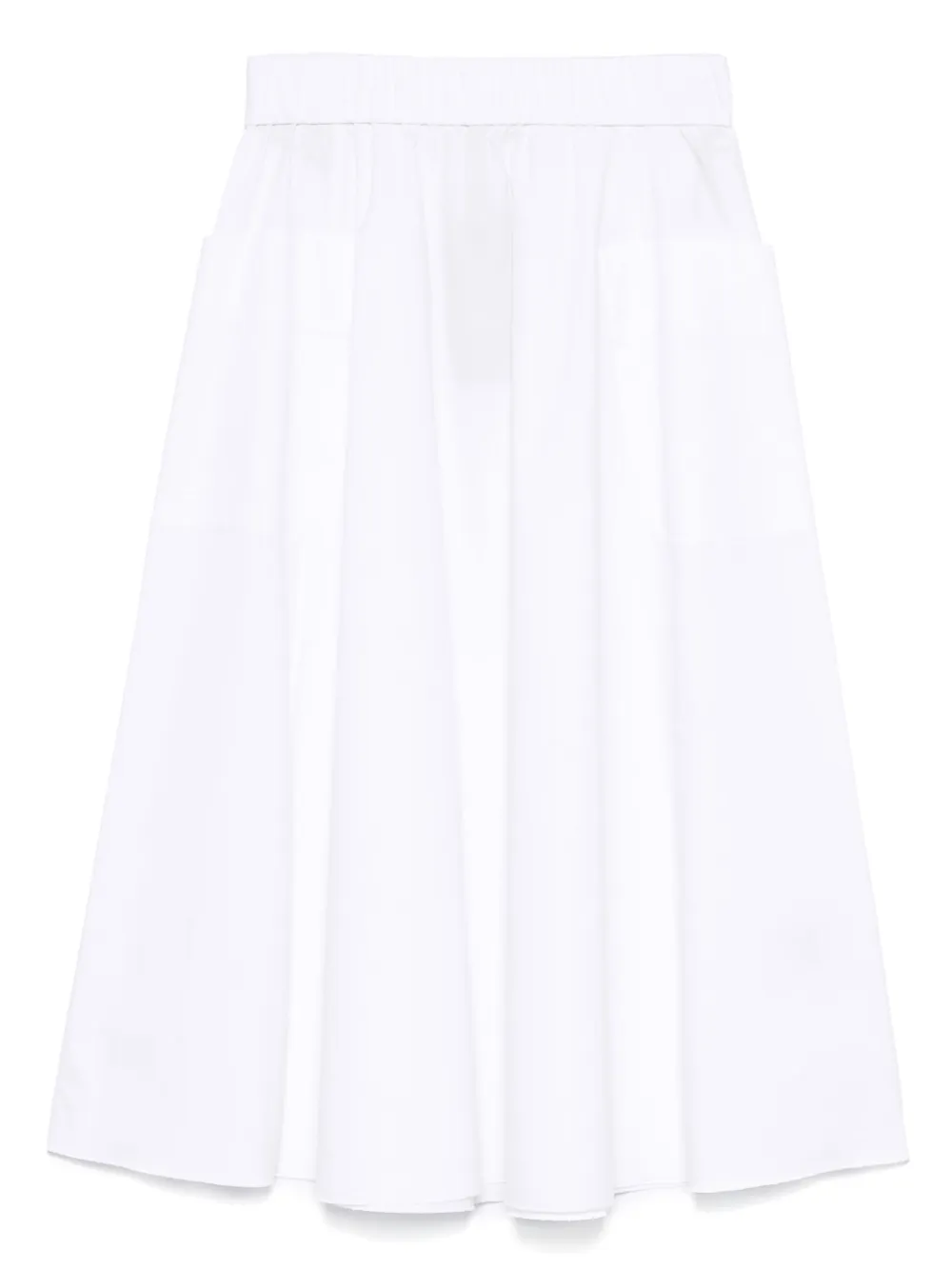 Luisa Cerano Gabardine midi-rok Wit