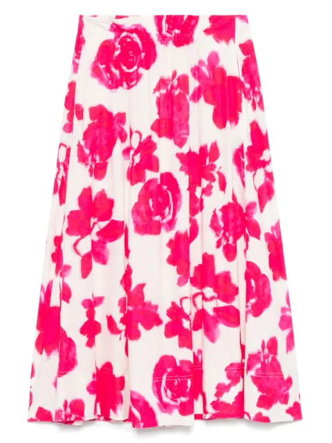Luisa Cerano falda midi con estampado floral