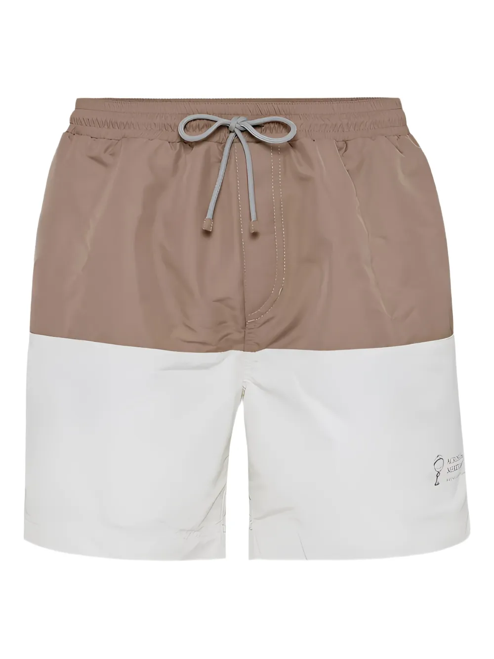 Brunello Cucinelli colour-block swim shorts | Neutrals | Image 1