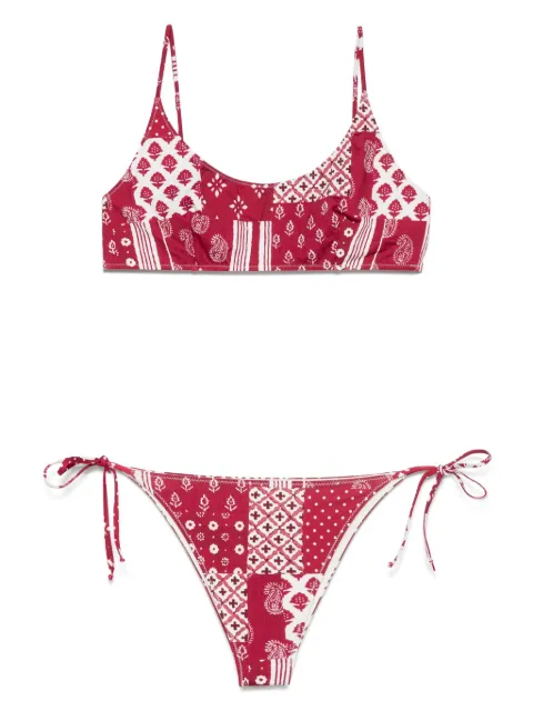MC2 Saint Barth patchwork-print bikini set