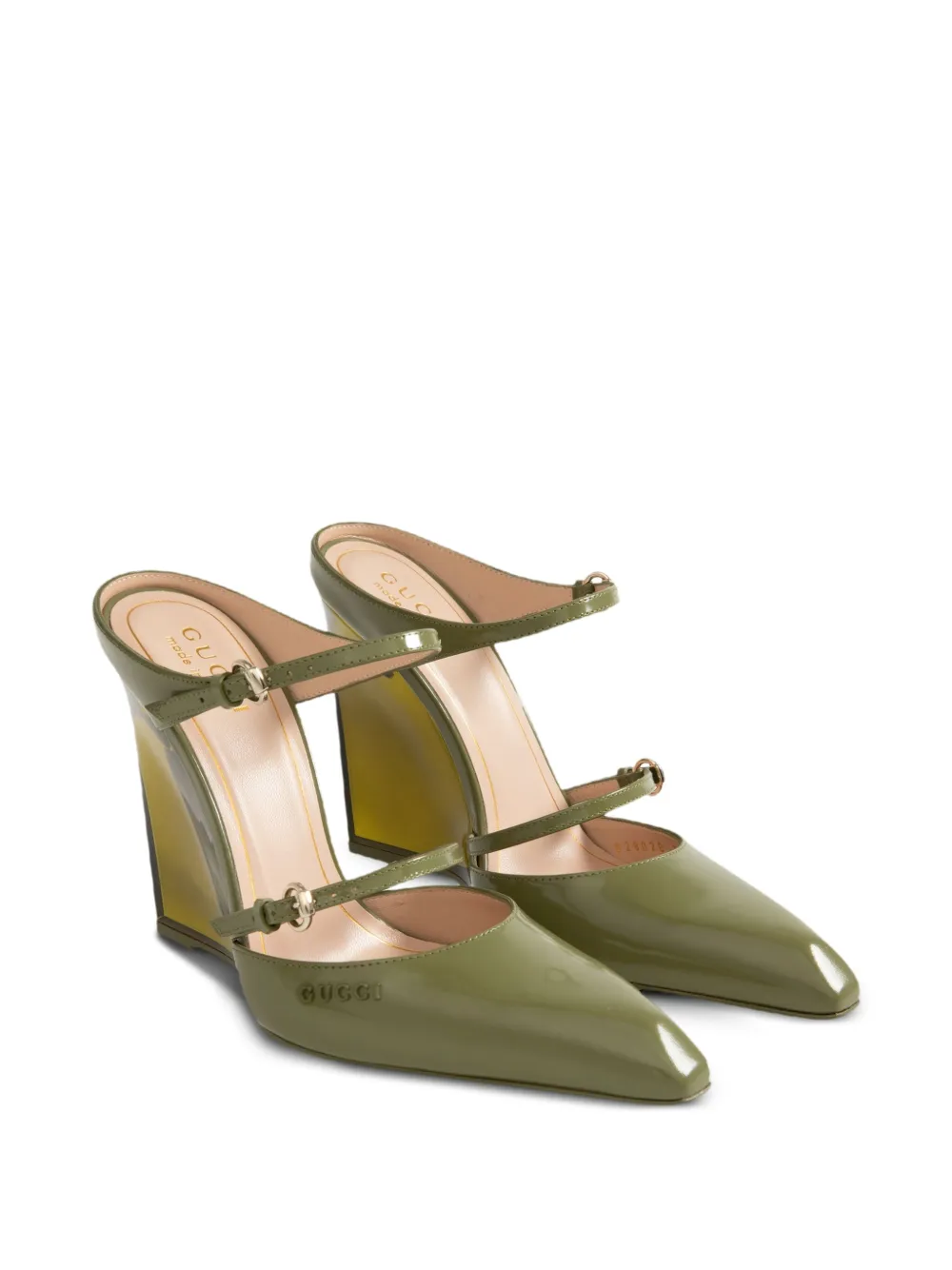 Gucci 110mm wedge-heel pumps Green