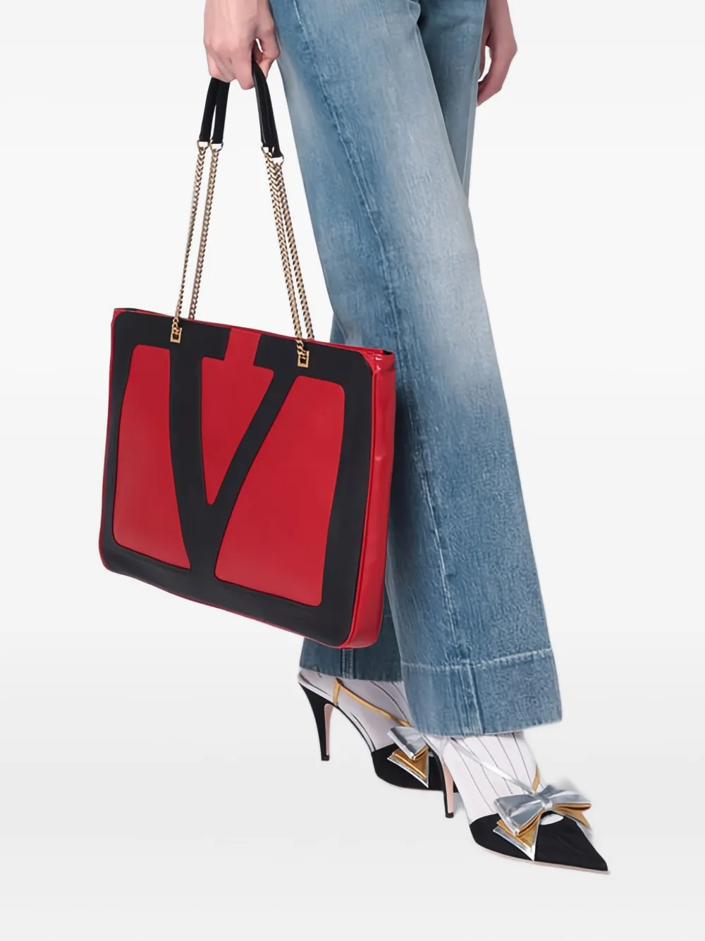 Valentino Garavani Medium Viva Superstar nappa leren shopper - Rood
