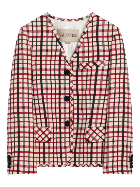Valentino Garavani checked-pattern jacket