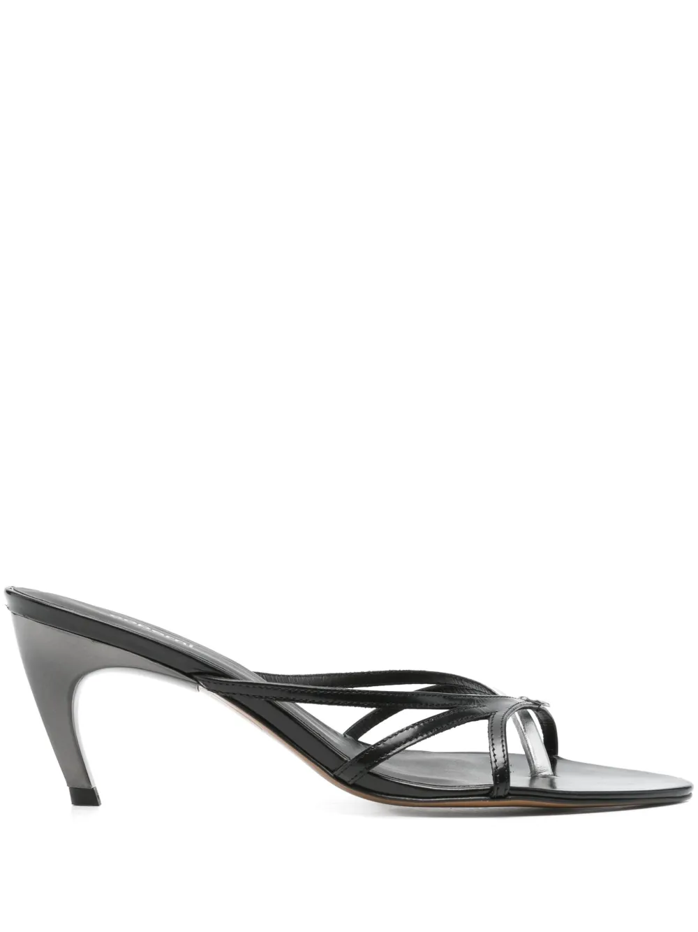 Coperni 80mm leather heeled sandals Black