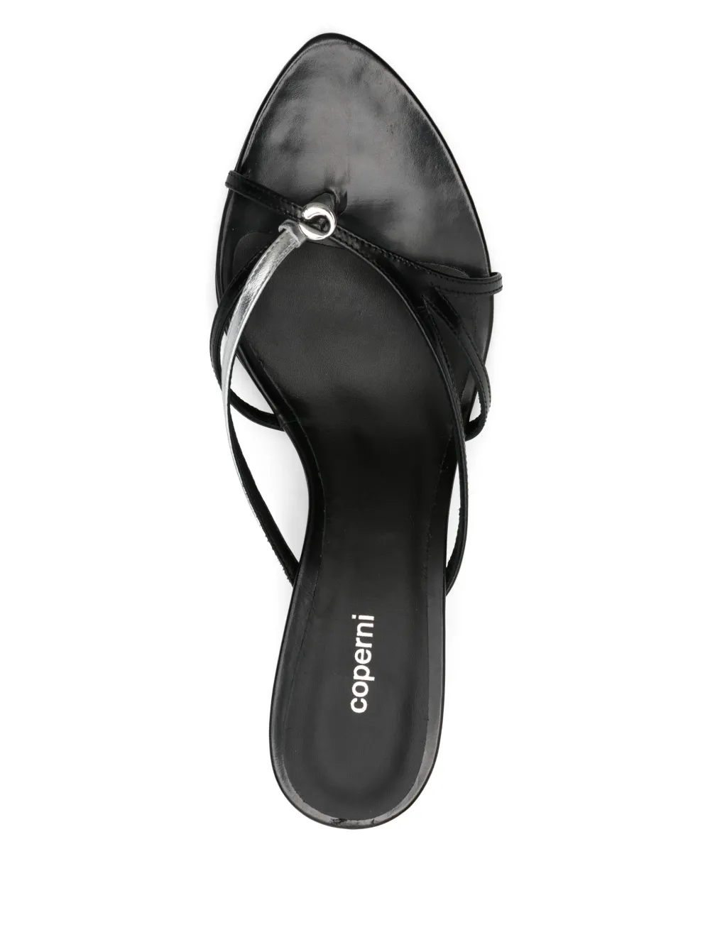Coperni 80mm leather heeled sandals Black