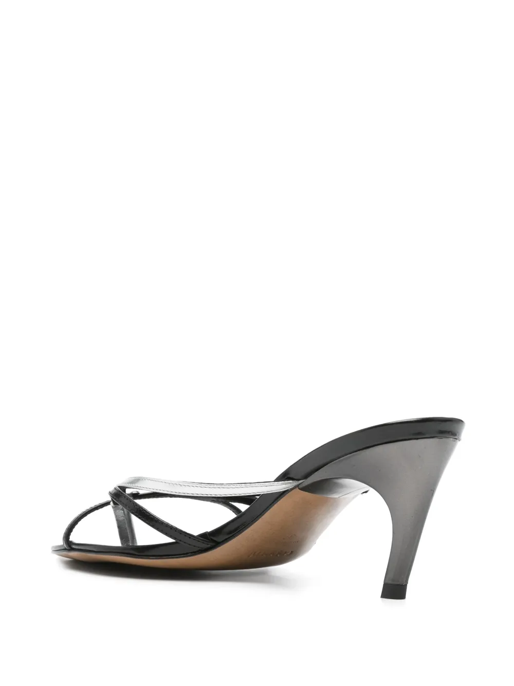 Coperni 80mm leather heeled sandals Black