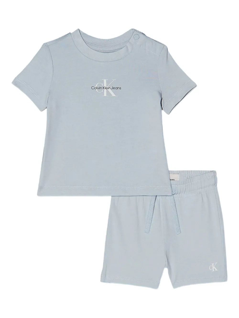 Calvin Klein Kids jersey shorts set Blauw