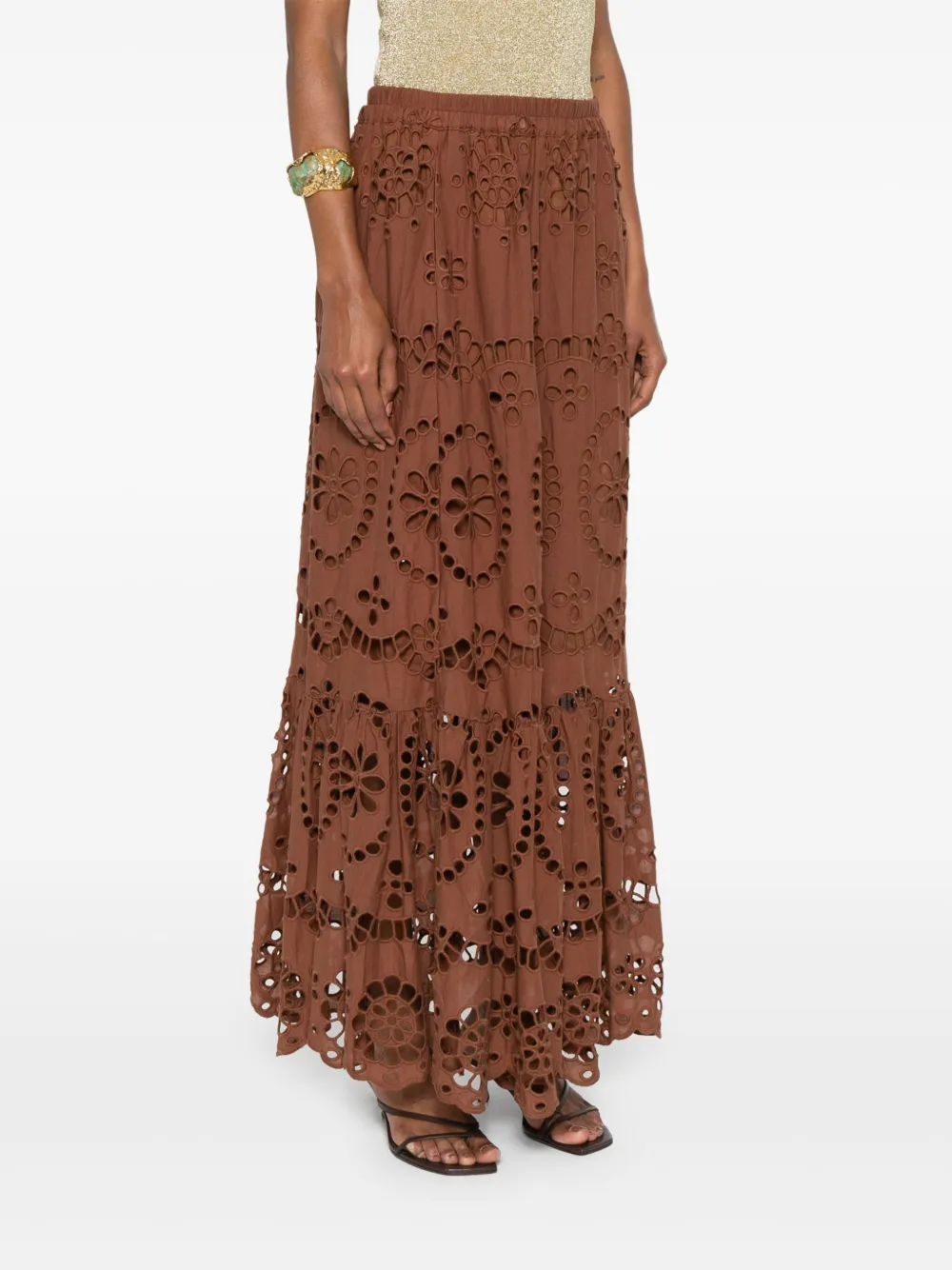 Shop Mc2 Saint Barth Broderie-anglaise Skirt