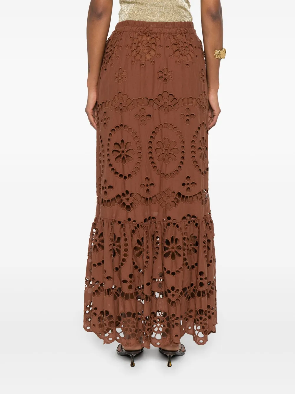 Shop Mc2 Saint Barth Broderie-anglaise Skirt