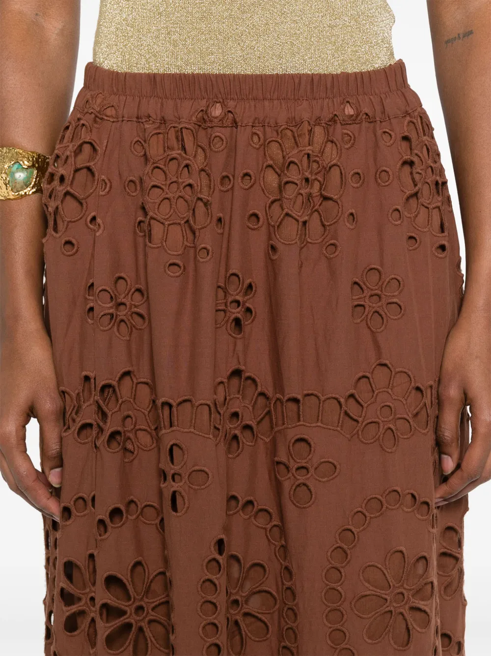 Shop Mc2 Saint Barth Broderie-anglaise Skirt