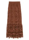 MC2 Saint Barth broderie-anglaise skirt - Brown