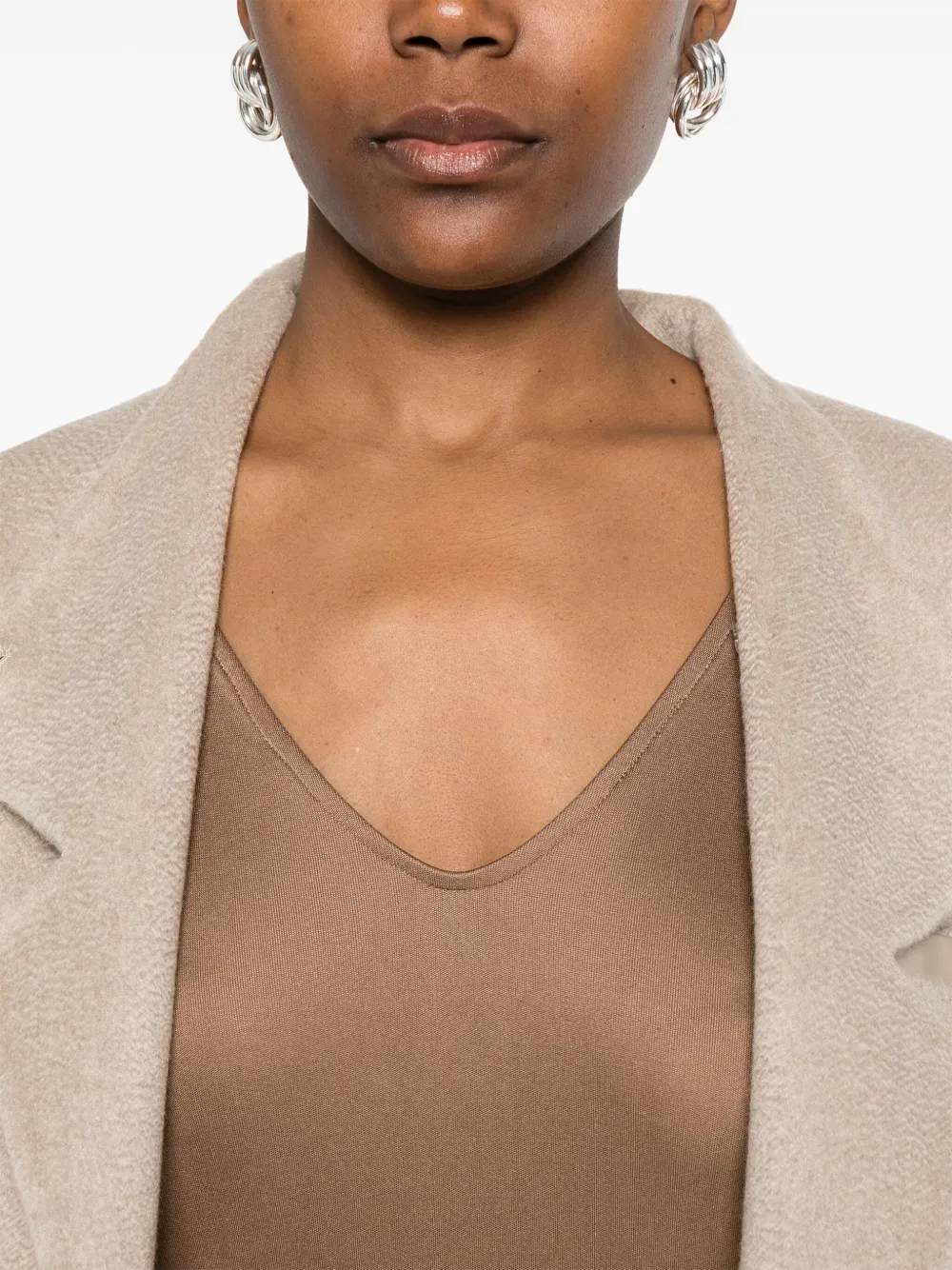 Max Mara Zijden blouse Bruin