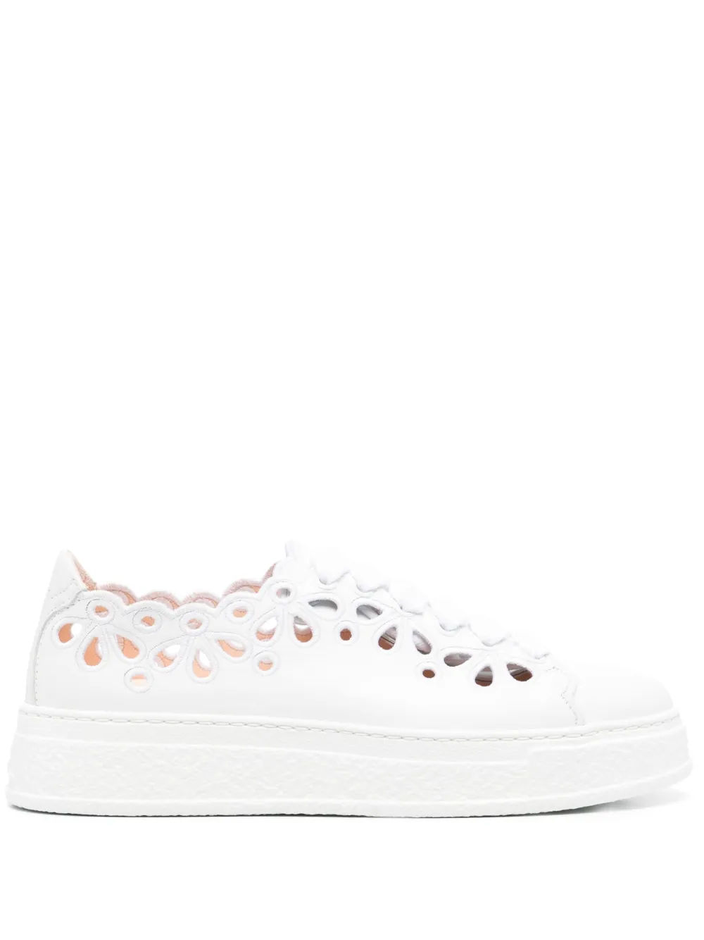 AGL leather sneakers White
