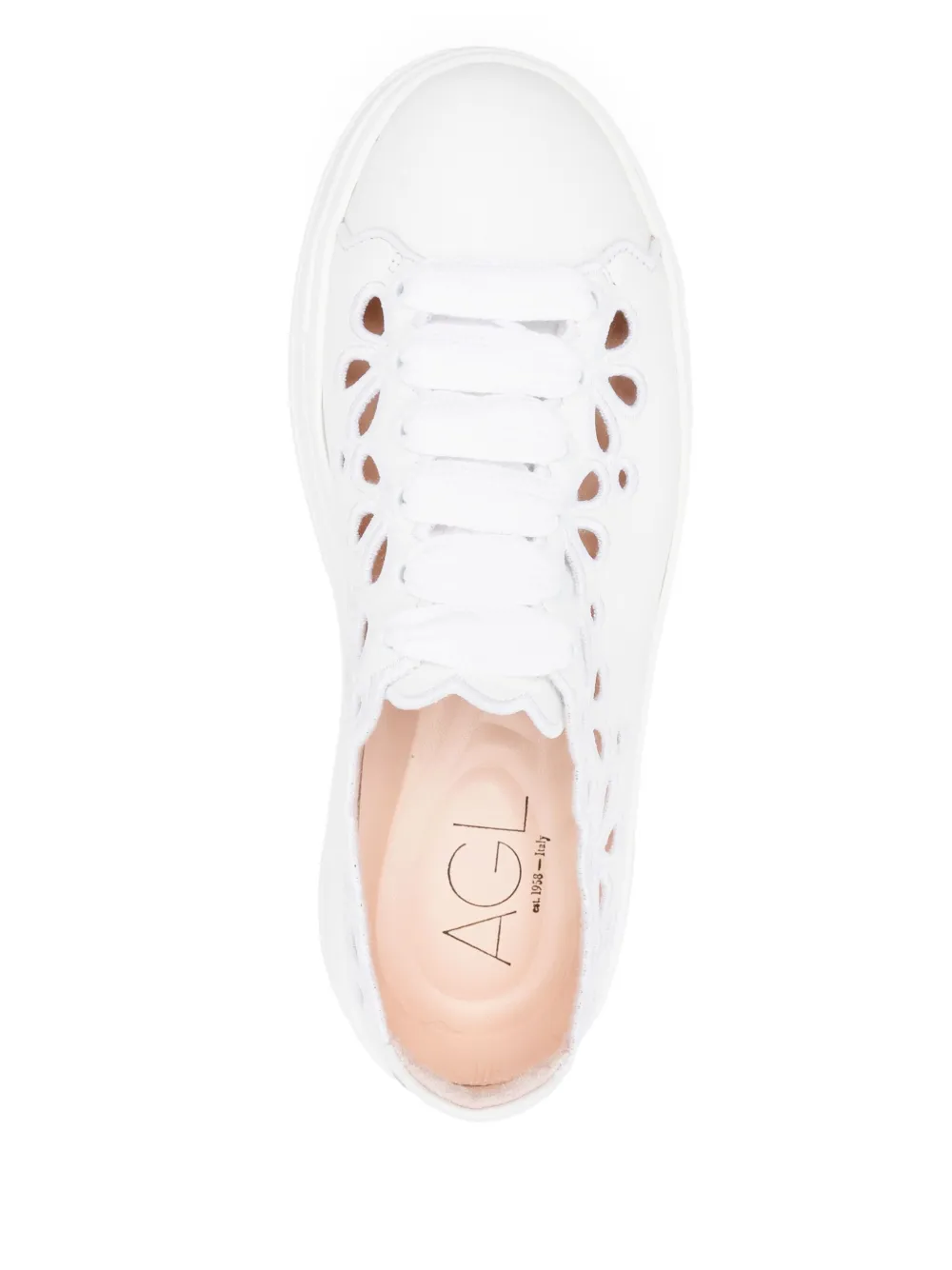 AGL leather sneakers White