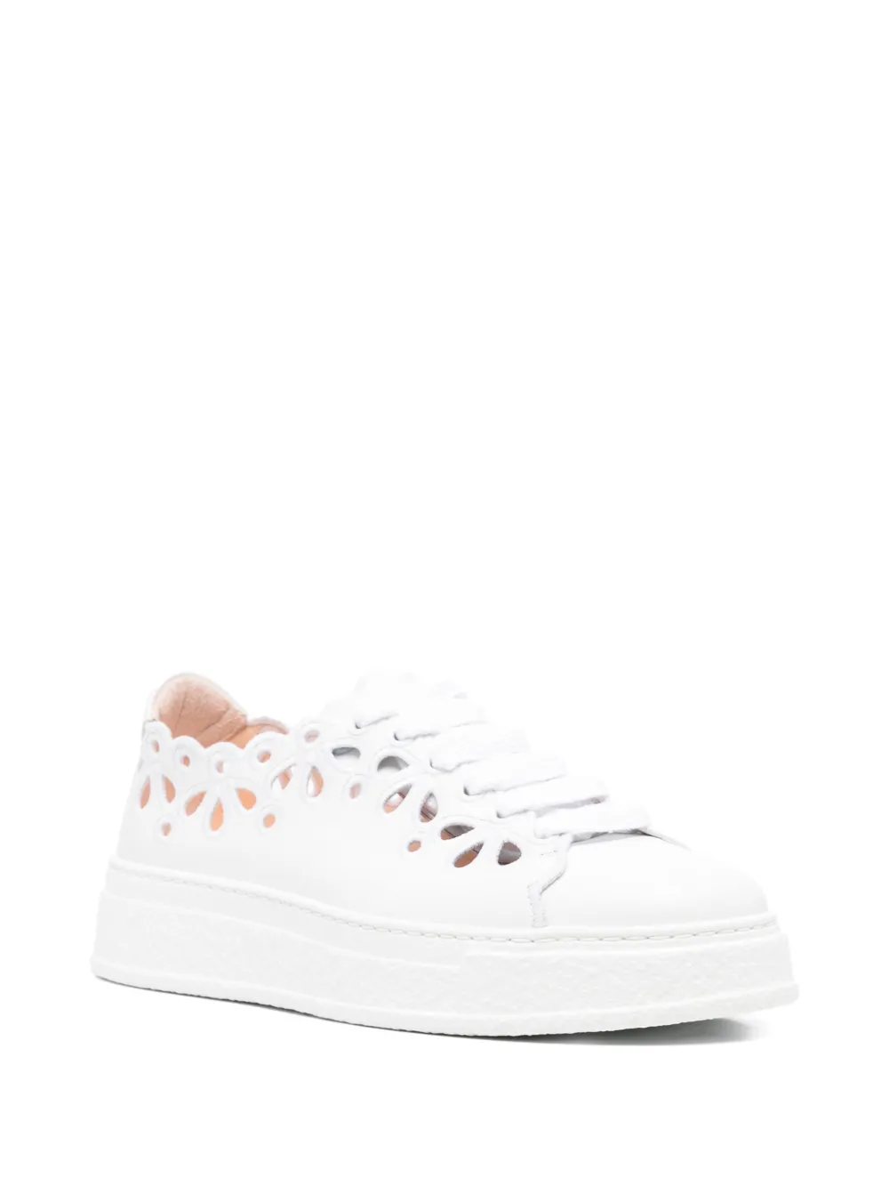 AGL leather sneakers White