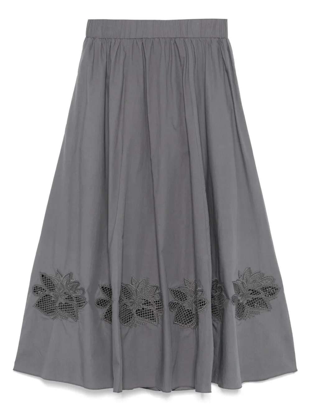 Luisa Cerano Katoenen midi-rok Grijs