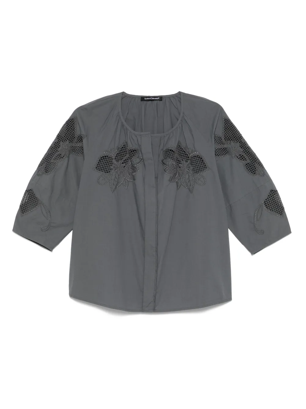Luisa Cerano blusa de algodón | gris | Image 1