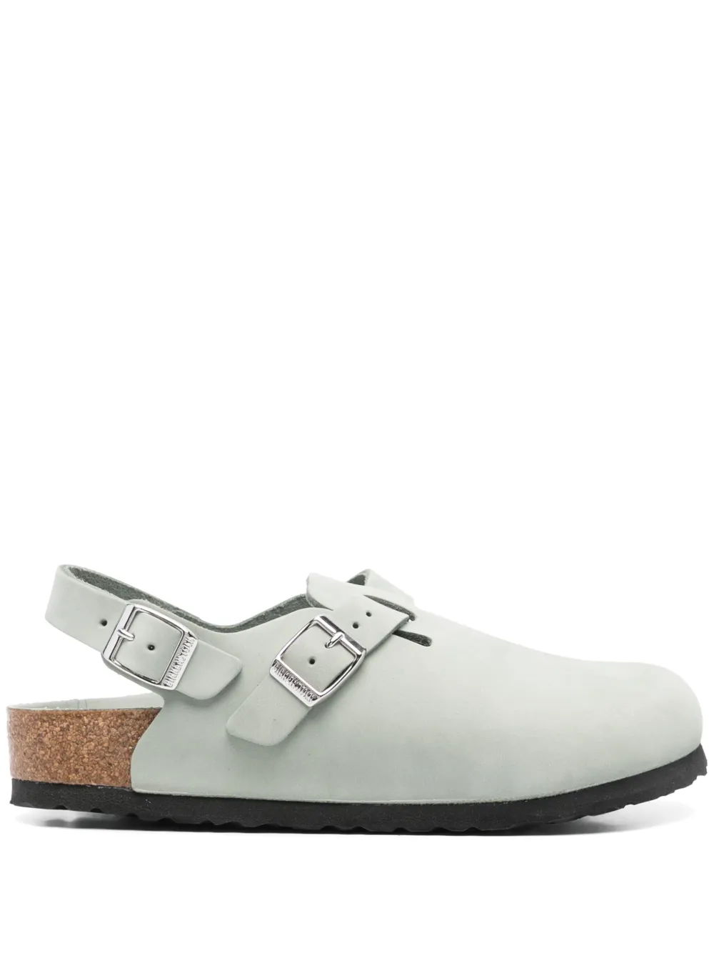 Birkenstock leather slippers Green