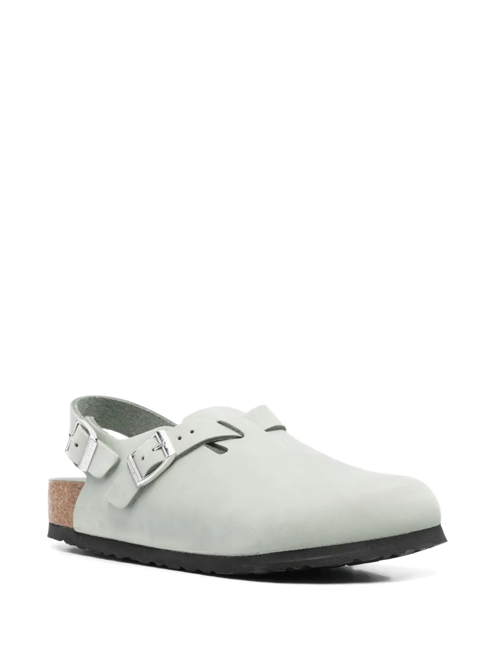 Birkenstock leather slippers Green