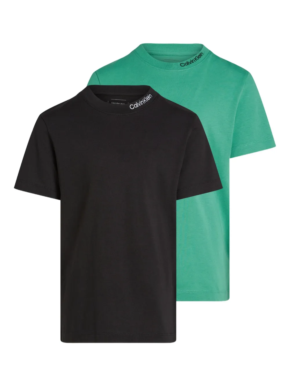 Calvin Klein Kids logo-embroidered T-shirts (pack of two) | Black | Image 1