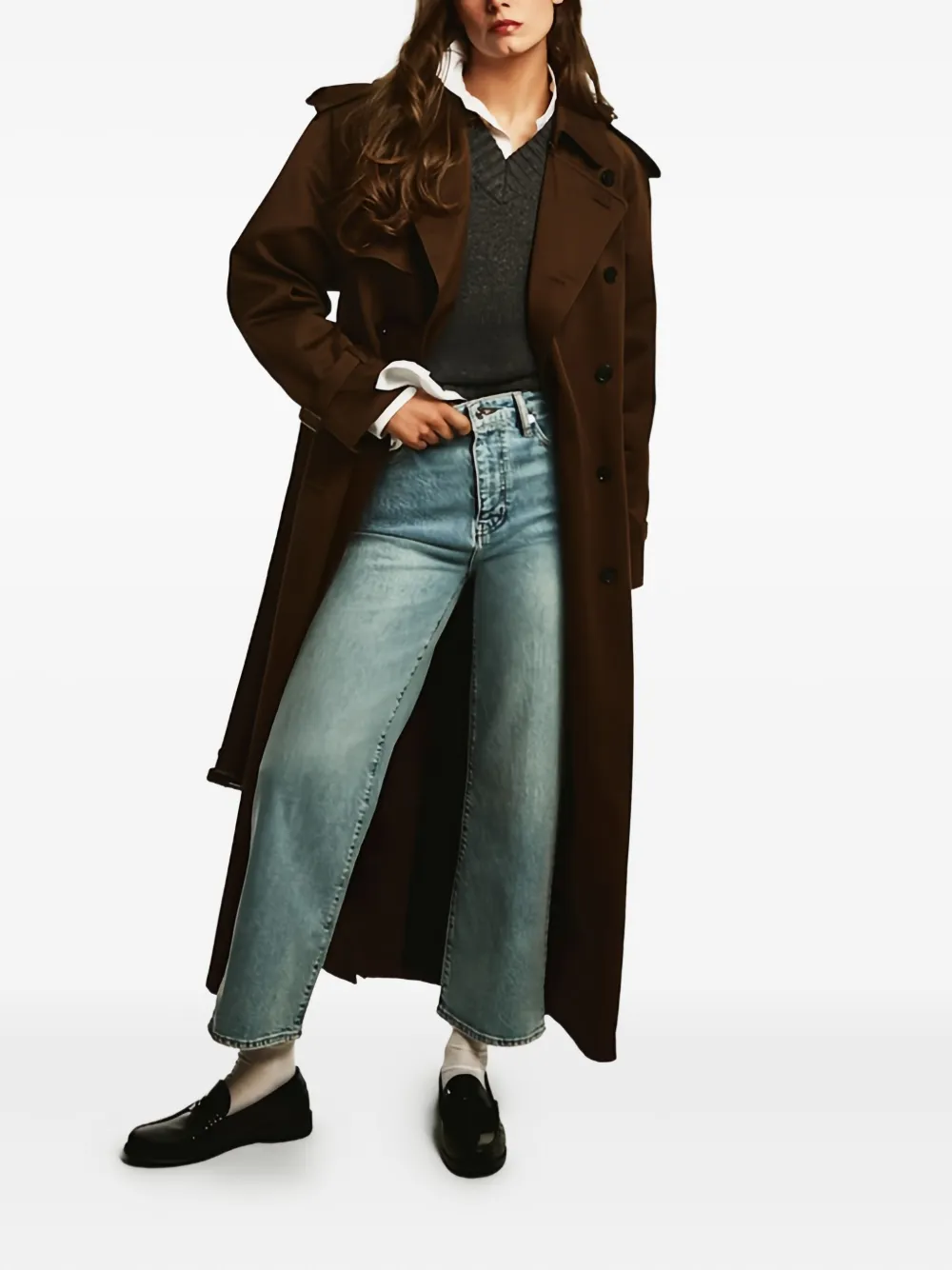 FRAME Stretch-katoenen jeans - Blauw