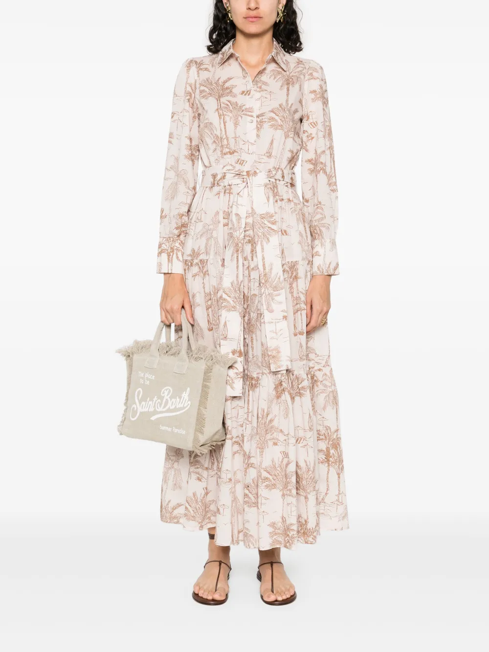 MC2 Saint Barth Katoenen maxi-jurk - Beige
