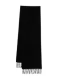 Mulberry cashmere fringed scarf - Black