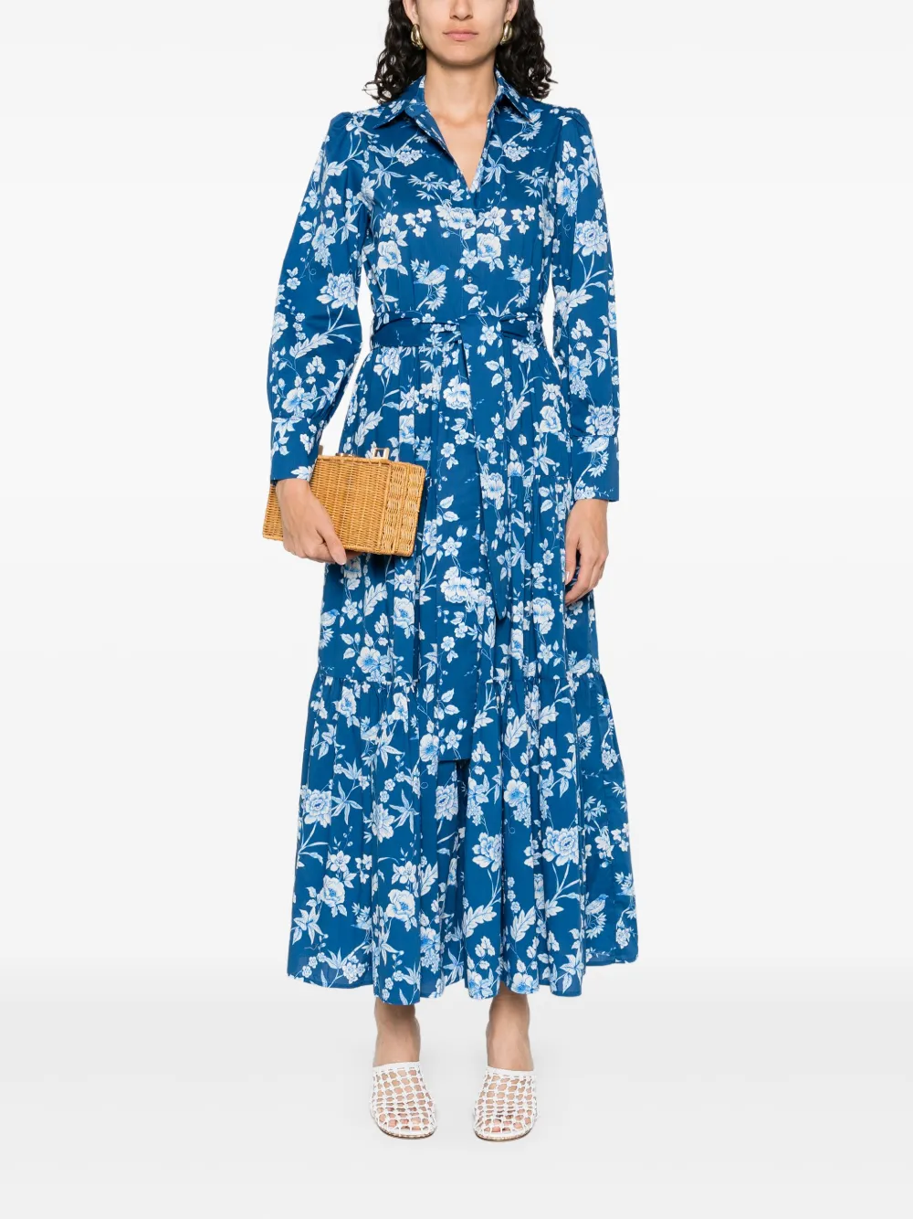 MC2 Saint Barth Katoenen maxi-jurk - Blauw
