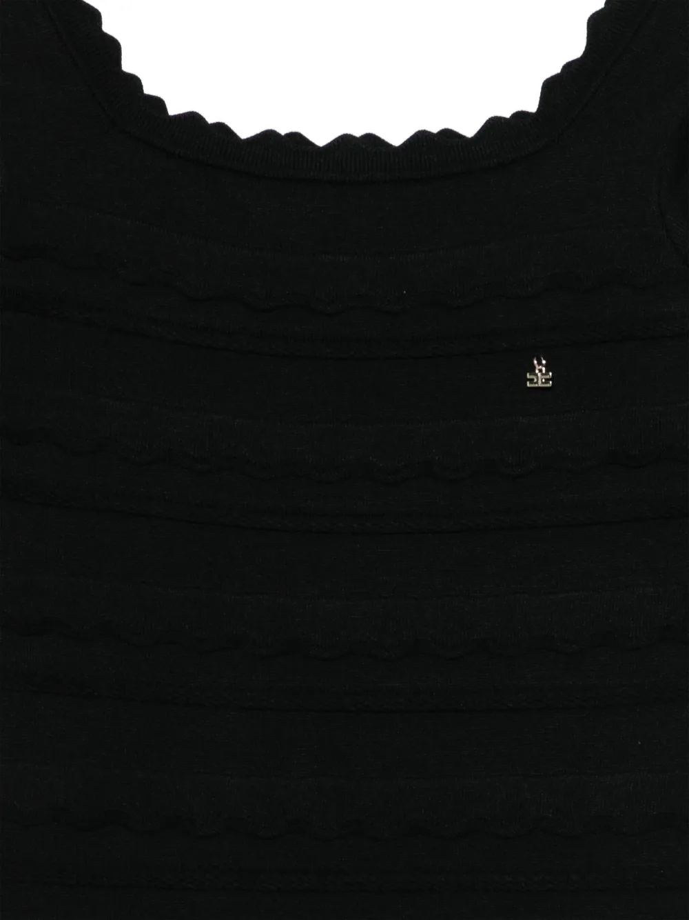 Elisabetta Franchi La Mia Bambina Jurk met korte mouwen Zwart