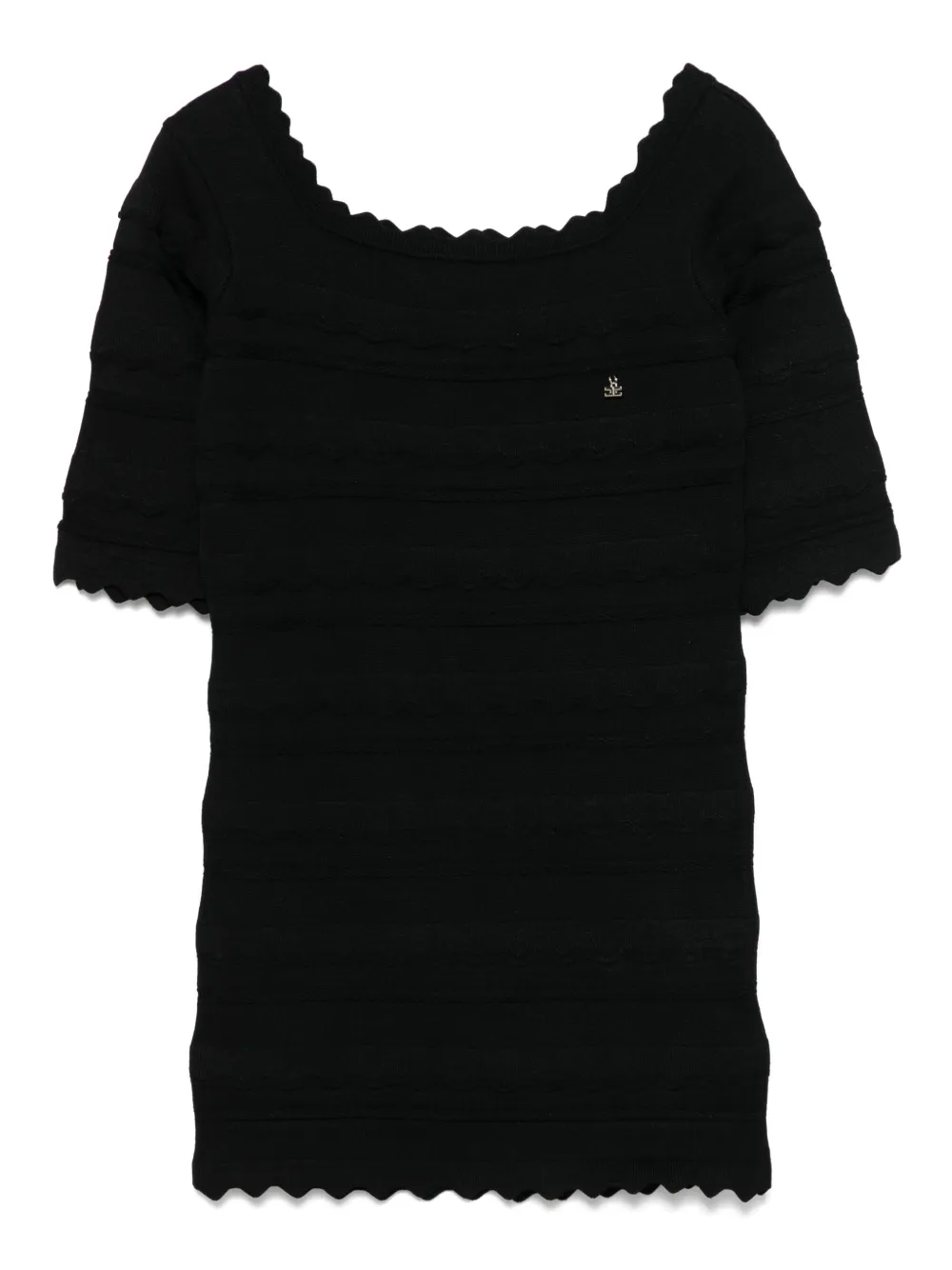 Elisabetta Franchi La Mia Bambina Jurk met korte mouwen Zwart