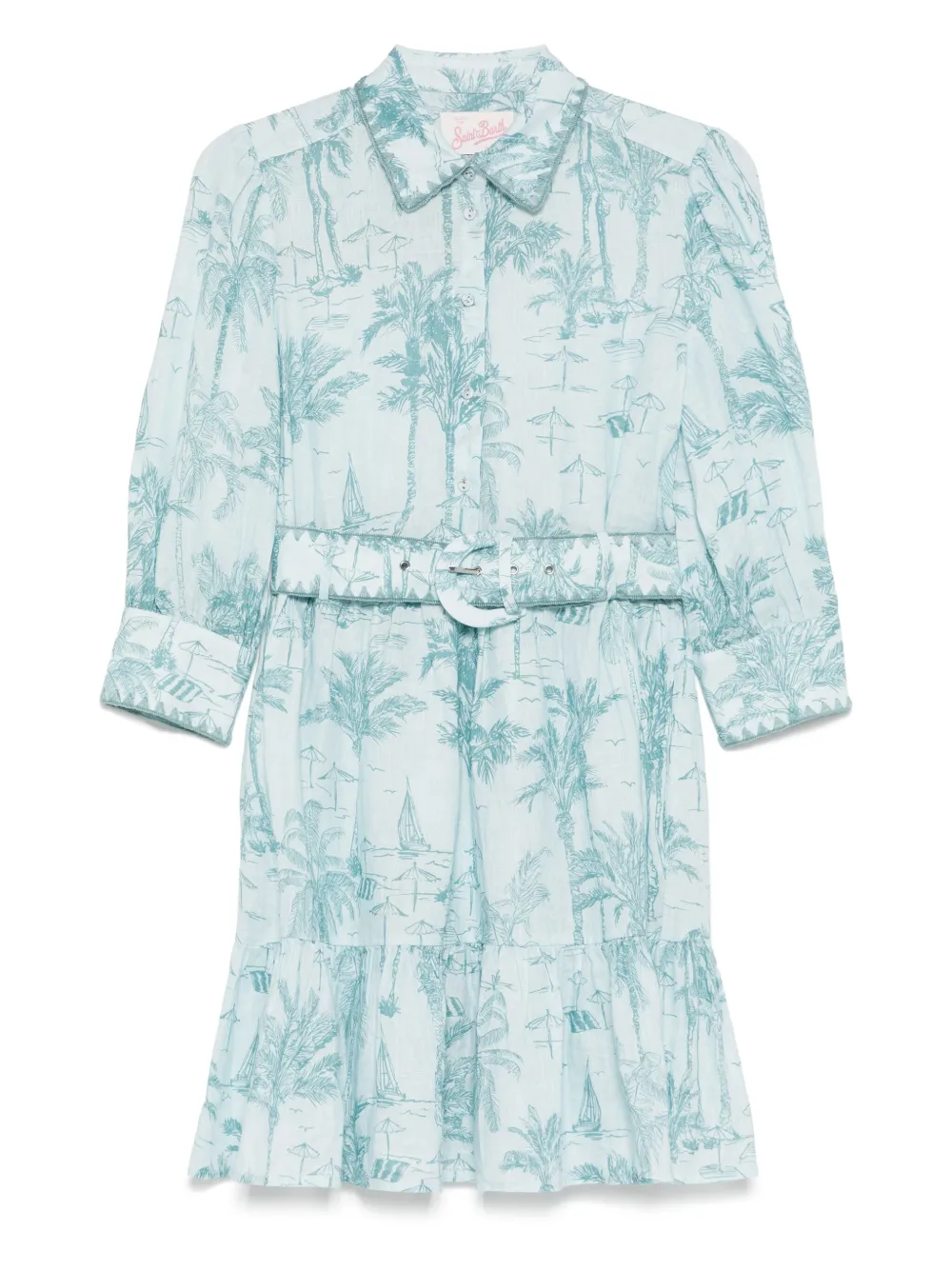 MC2 Saint Barth linen mini dress - ブルー MC2 Saint Barth linen mini dress - ブルー
