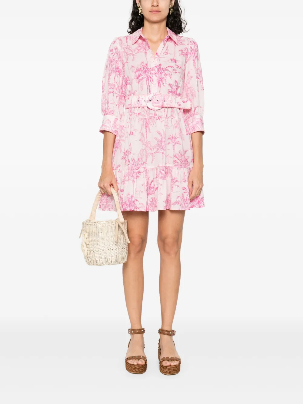 MC2 Saint Barth Linnen mini-jurk - Roze