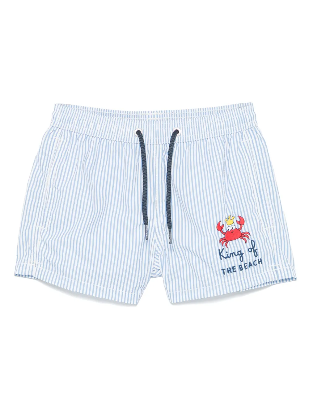 MC2 Saint Barth Kids Gestreepte zwembroek Blauw
