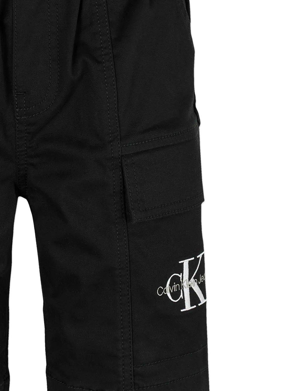 Calvin Klein Kids Shorts met geborduurd logo Zwart