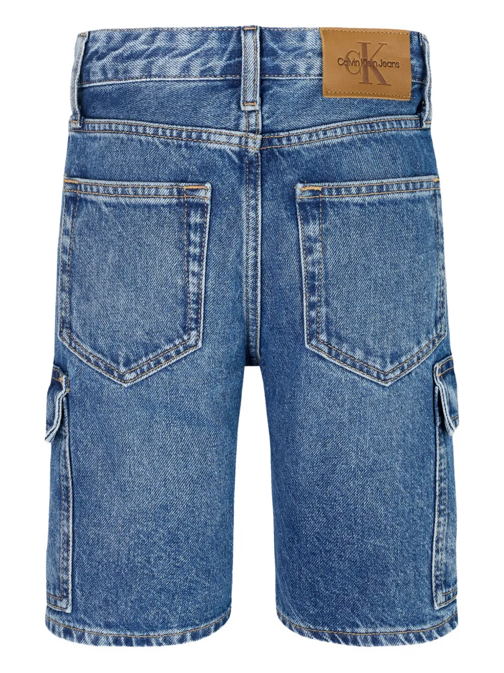 Calvin Klein Kids whiskering-effect denim shorts | Boys Denim Shorts | Image 2