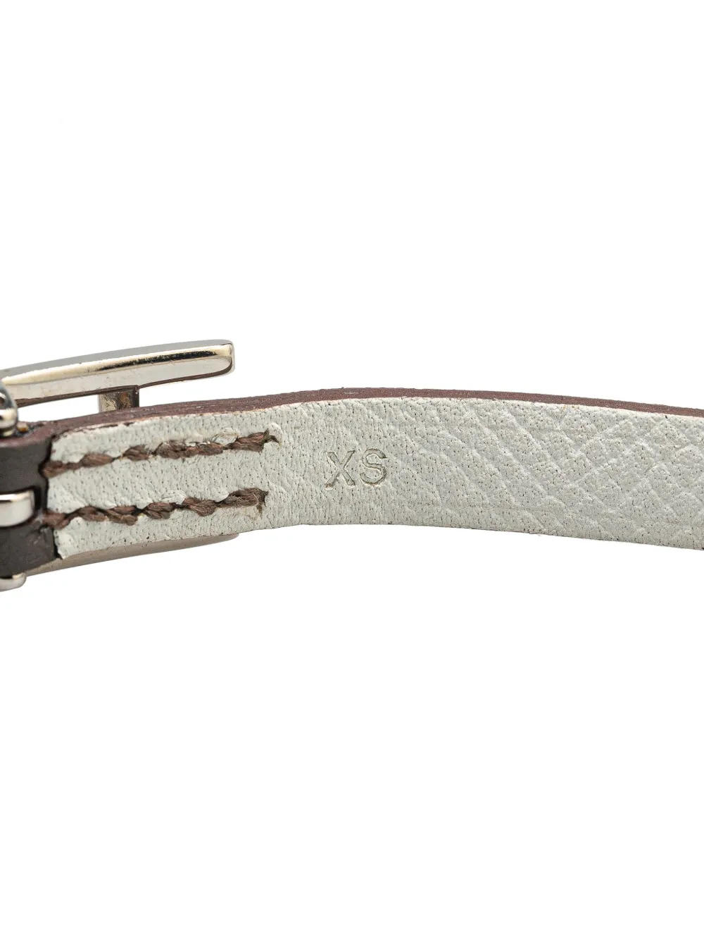 Pre-owned Hermes 2000-2024 Epsom Behapi Double Tour Bracelet Xs Costume Bracelet