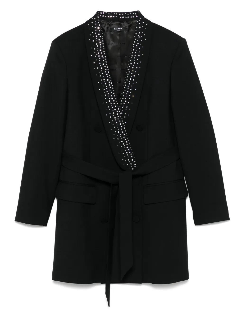 Balmain Kids ラインストーン ワンピース - ブラック Balmain Kids ラインストーン ワンピース - ブラック