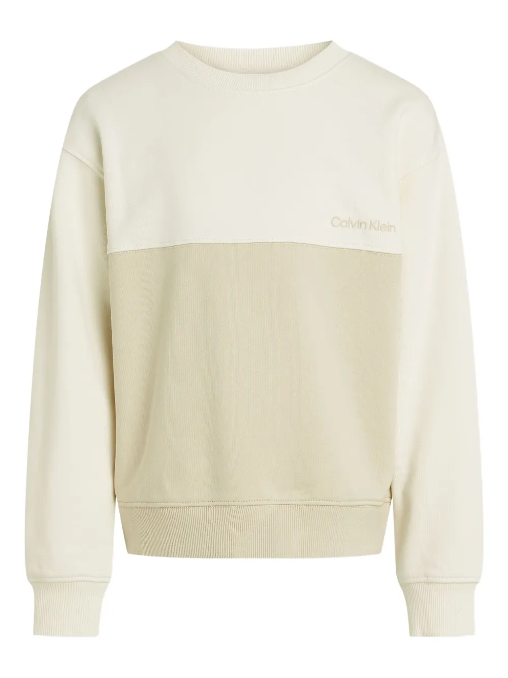 Calvin Klein Kids colourblock sweatshirt - ニュートラル Calvin Klein Kids colourblock sweatshirt - ニュートラル