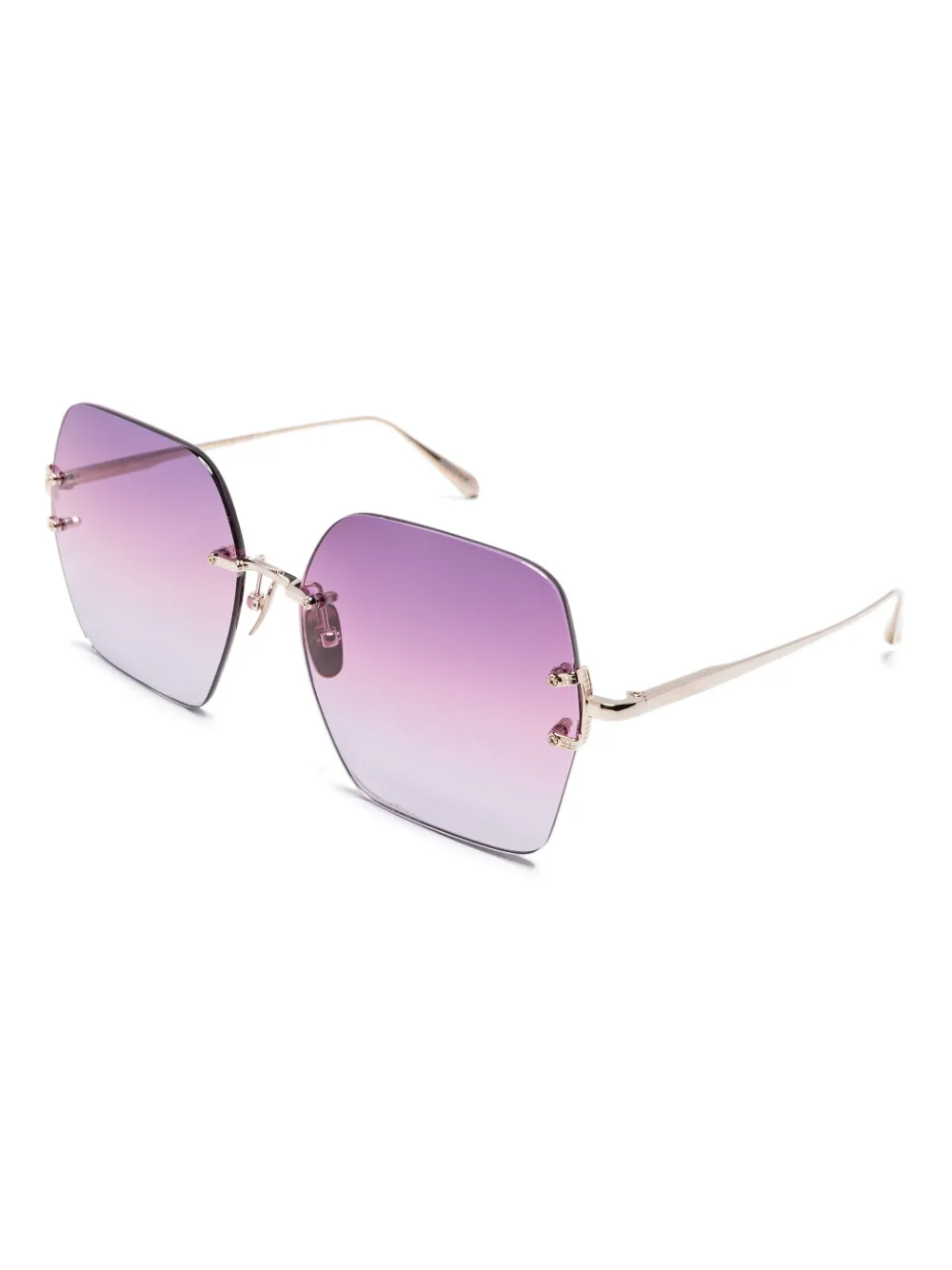 Linda Farrow oversized-frame sunglasses - Goud