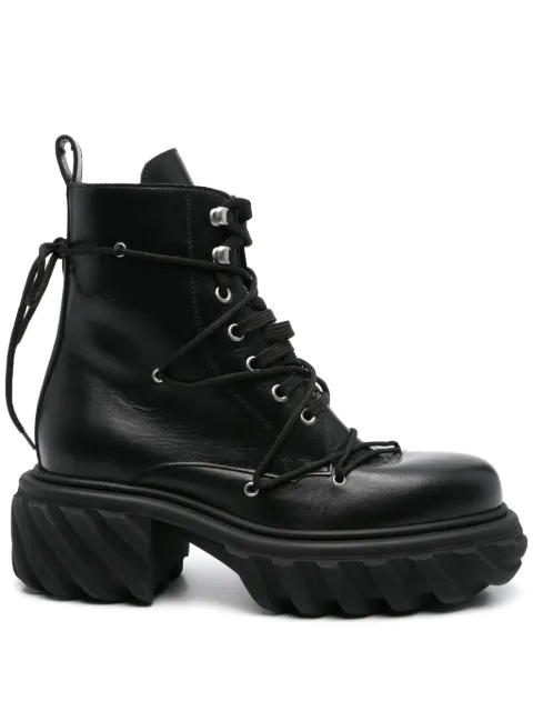 Off-White Pre-Owned 65mm leather combat boots 
