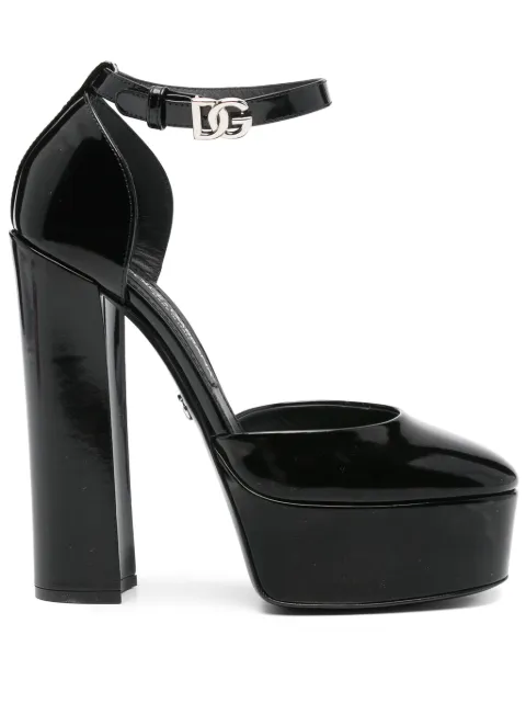 Dolce & Gabbana Pre-Owned 145mm patent-leather platform pumps