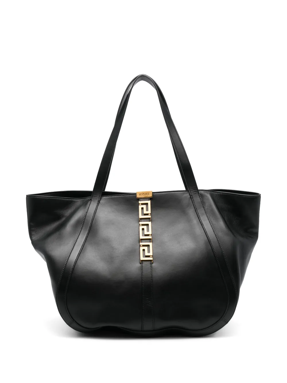 Pre-owned Versace Large Greca Goddess Tote Bag